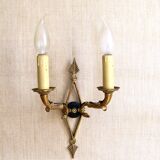 French antique bronze double Empire wall sconce with arrow and swan detail 4317.