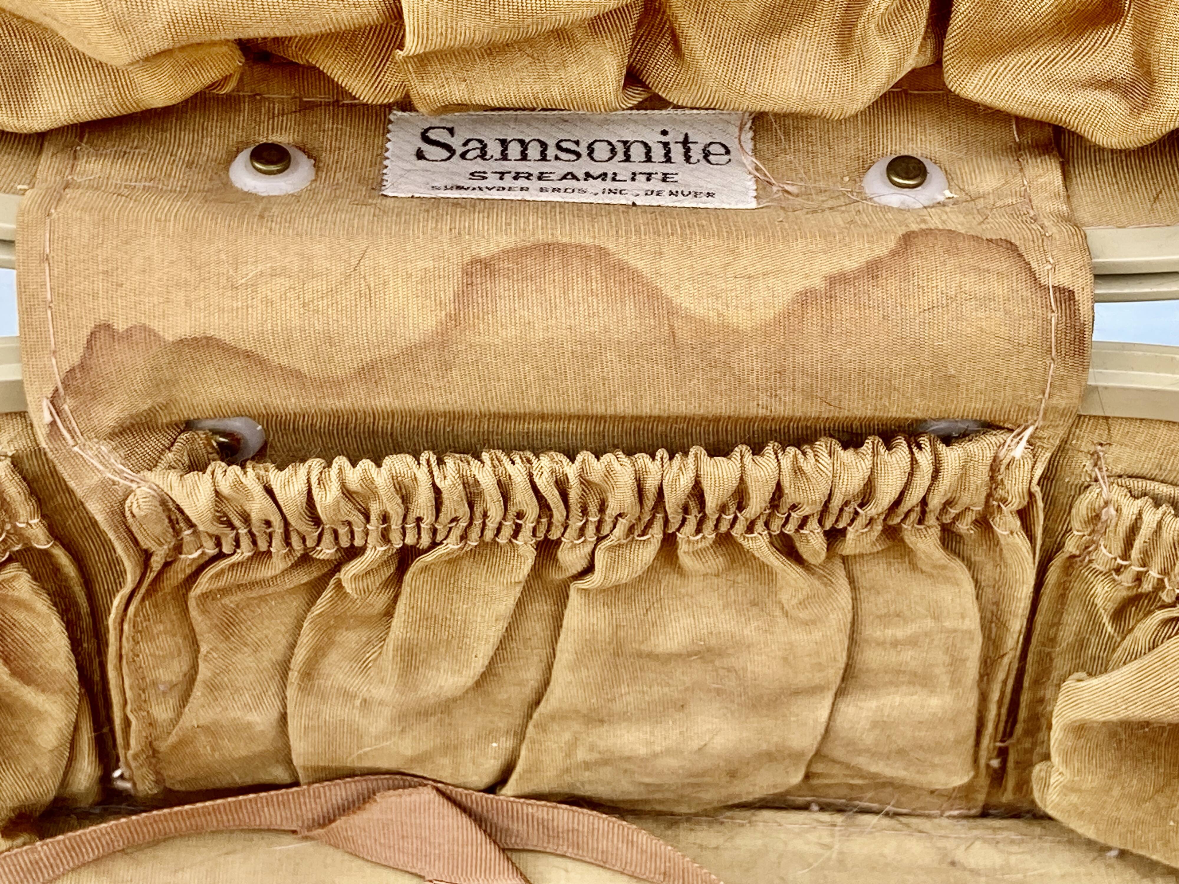 Vintage samsonite streamlite hat suitcase - liner france