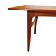 Table basse teck danoise années 60, design scandinave organique