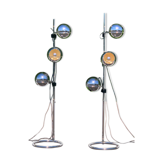 Pair of Reggiani eyeball lamps 1970