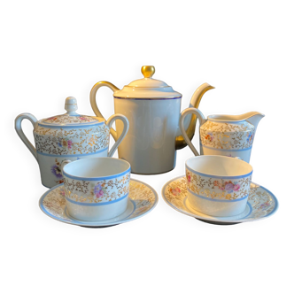 Tête à tête tea set, Bernardaud - Limoges porcelain