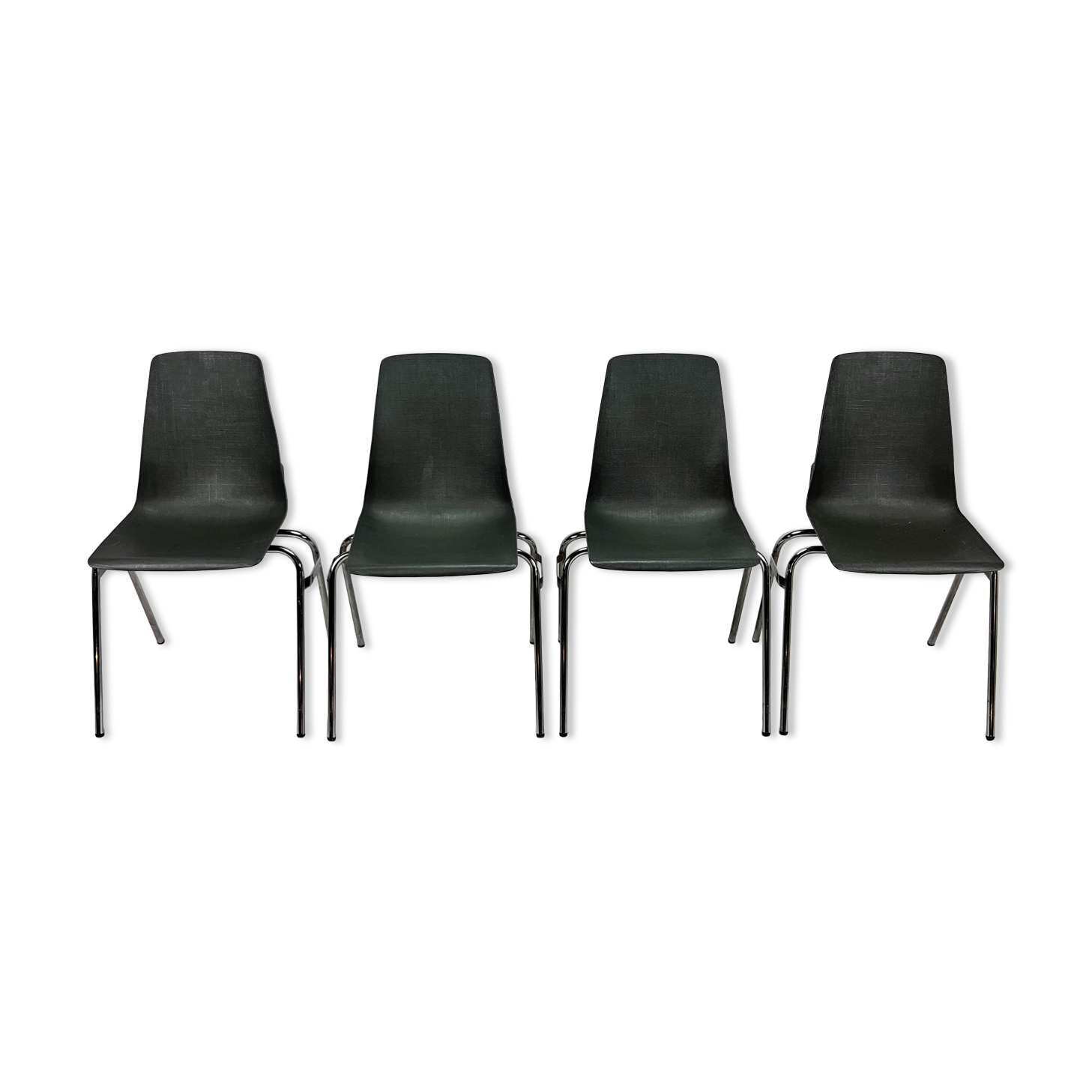 Set of 4 Vintage Fantasia chairs, France, 1960s