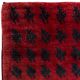 Vintage Handmade Turkish Tulu Rug with Serrated Leaf Design, 100% Wool