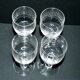 Set of 4 glasses with stem in acid-engraved crystal in pantogravure - guilloche volutes 11cm