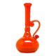 Vase, modernist, orange glass, designed by B. Świstacka, Poland, 1970s