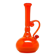 Vase, modernist, orange glass, designed by B. Świstacka, Poland, 1970s
