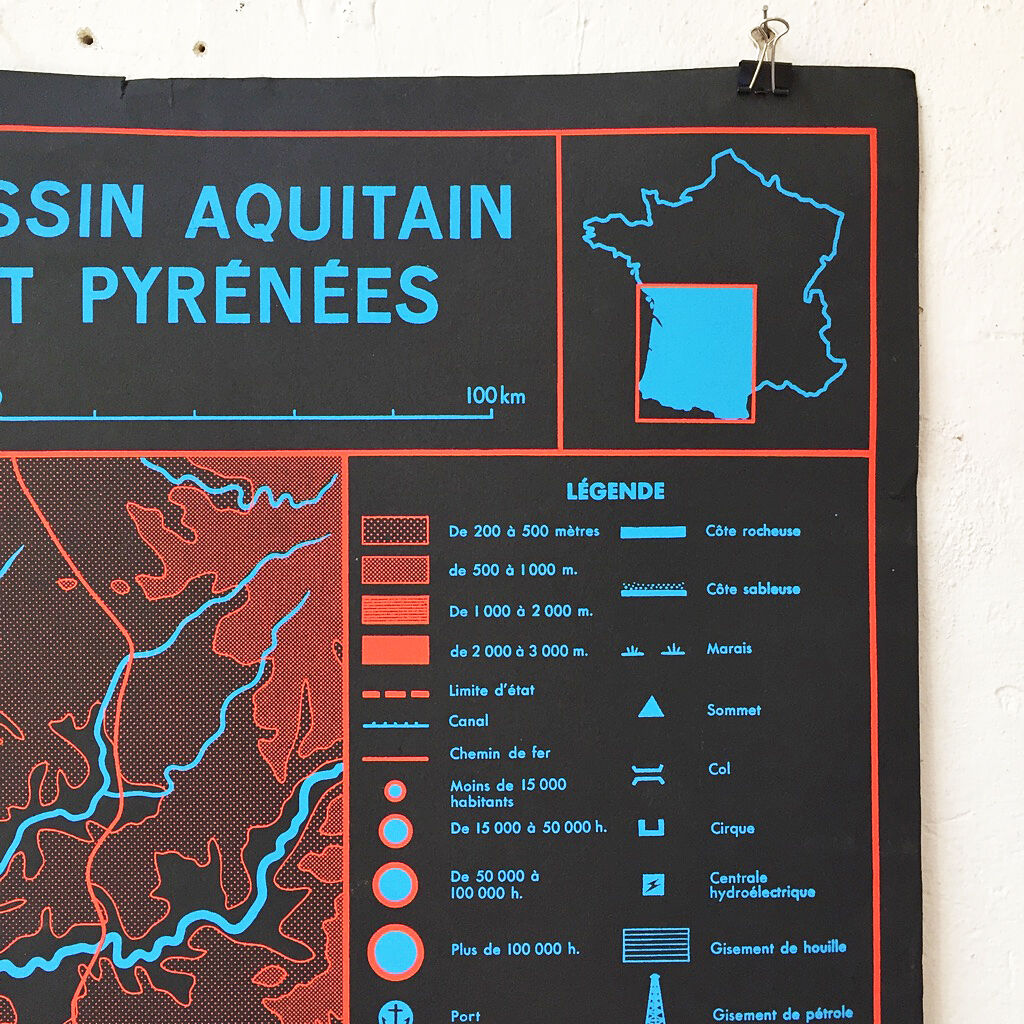 Aquitaine and Mediterranean school map