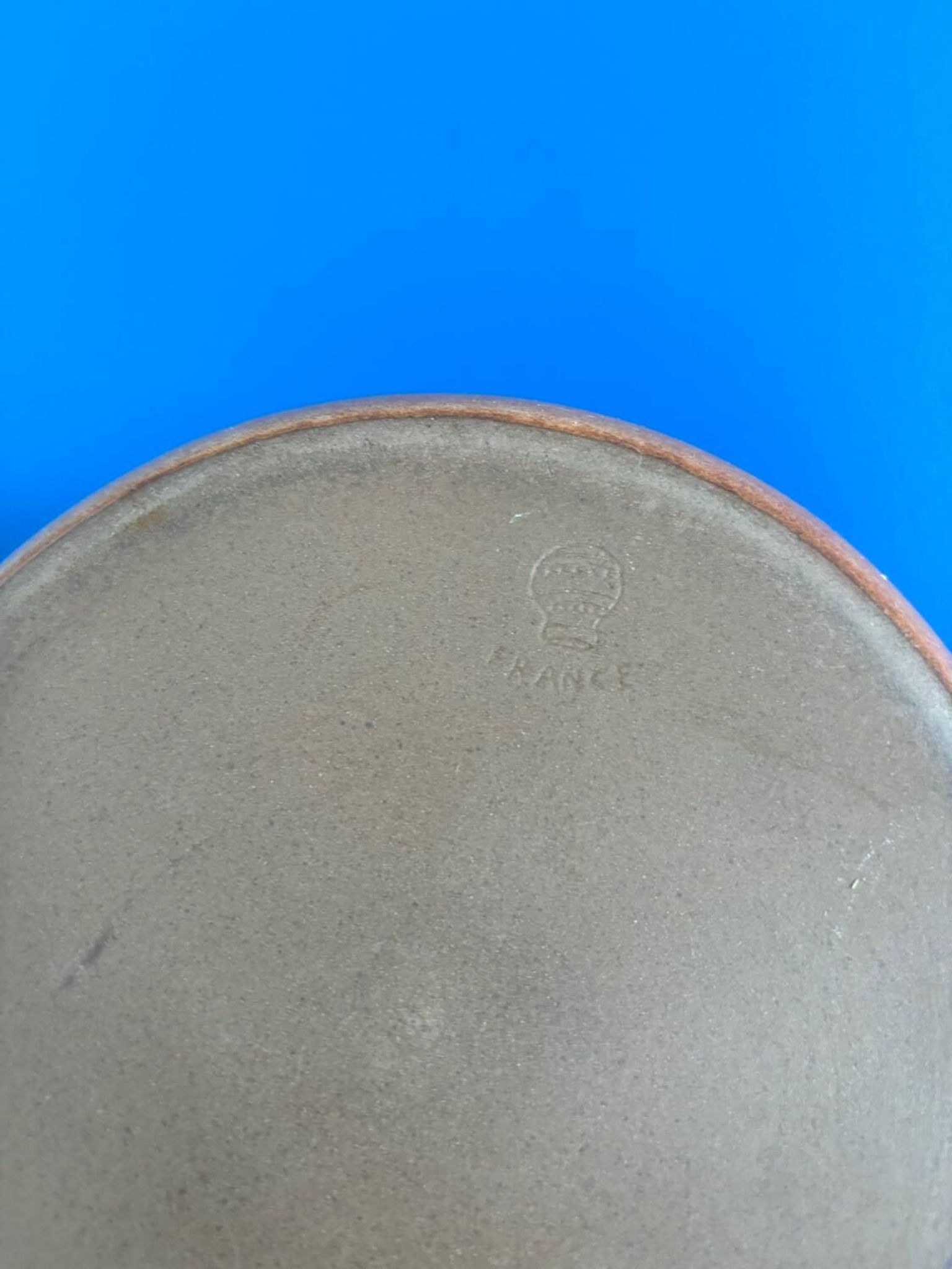 Montgolfier stoneware soup plate set with rims made in France vintage - varnished stoneware