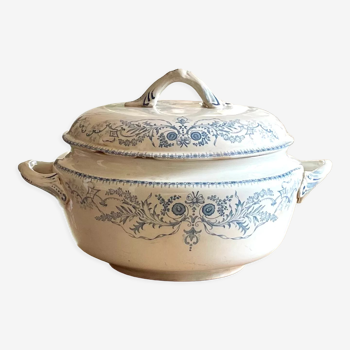 Soupière ancienne Boch Frères modèle Rubis