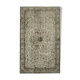 Handwoven overdyed turkish 1970s 163 cm x 265 cm grey carpet