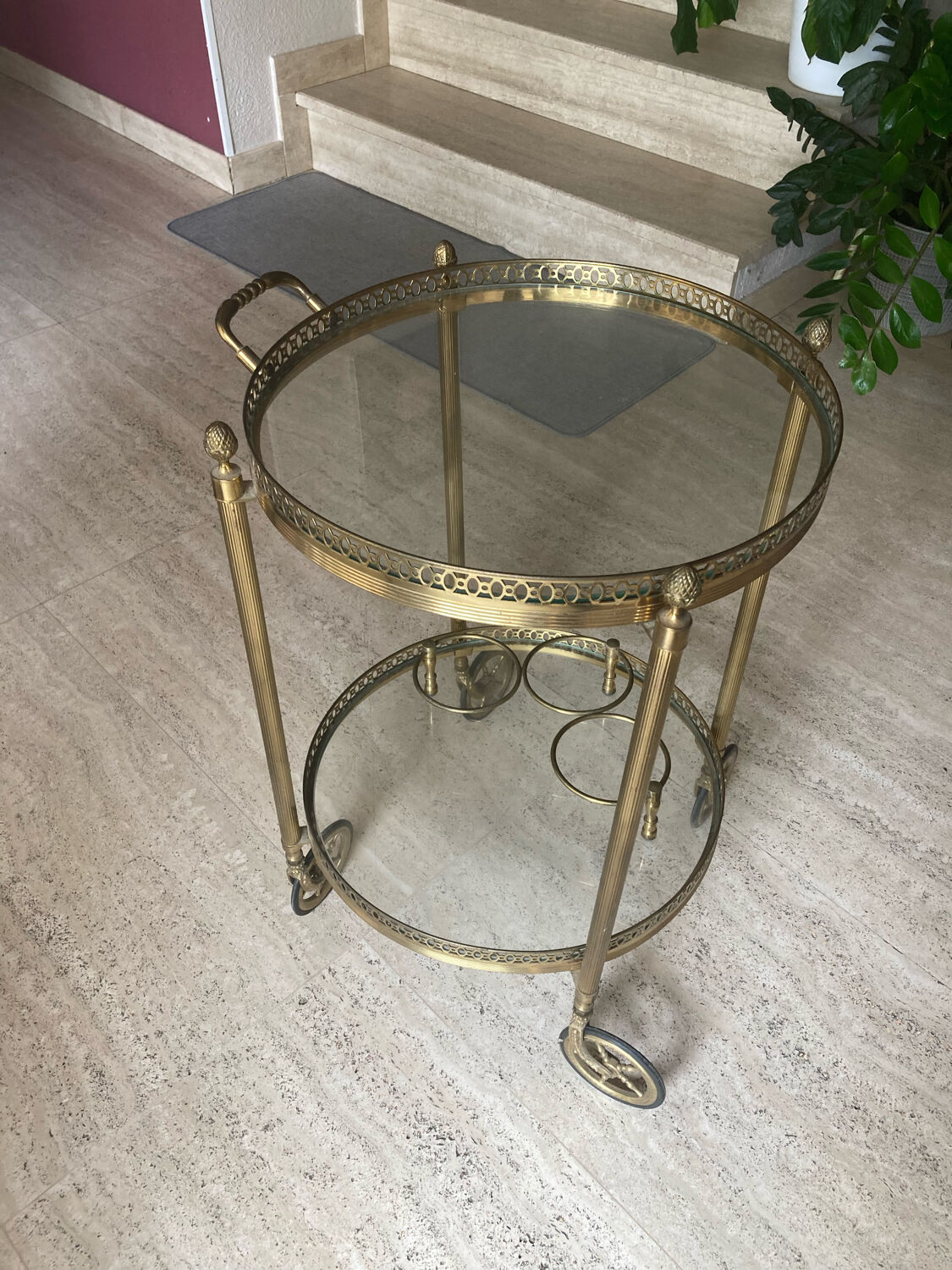 Brass and glass service