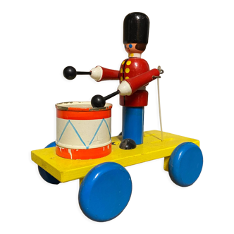 Old wooden toy to pull