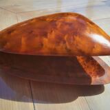 Walnut magnifying glass box in the shape of a shell