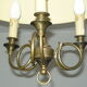 Lustre bouillotte style empire cor de chasse 3feux