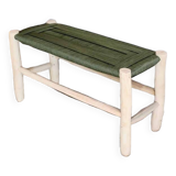 Traditional Moroccan bench in wood and wire weaving