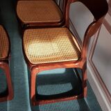 Suite of 6 chairs sleigh Baumann vintage redone