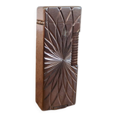 Briquet à gaz vintage Zaima Castaly – Métal doré guilloché (avec boîte