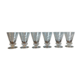 6 St Louis crystal glasses