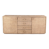 Woven rush sideboard