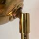 Bamboo rattan and brass pencil or split reed floor lamp, Italy 1980s