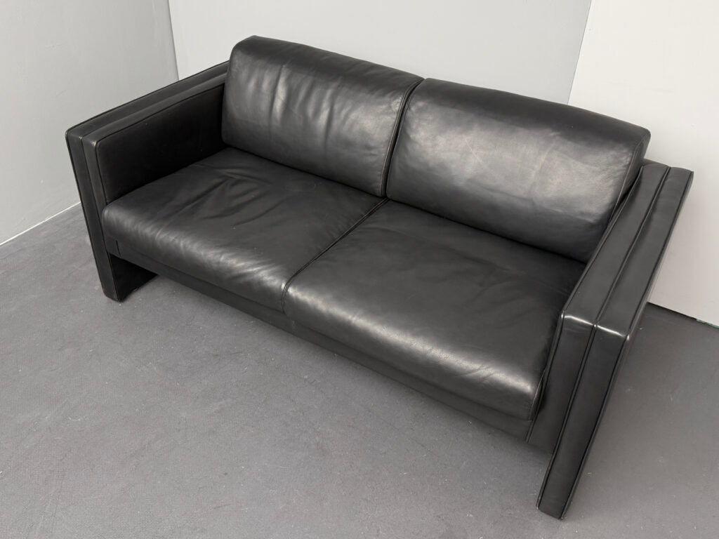 2-seater leather sofa, Studio Line 190 by Jürgen Lange for Walter Knoll, Germany, 1970s