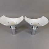 Pair of vintage chrome wall lights