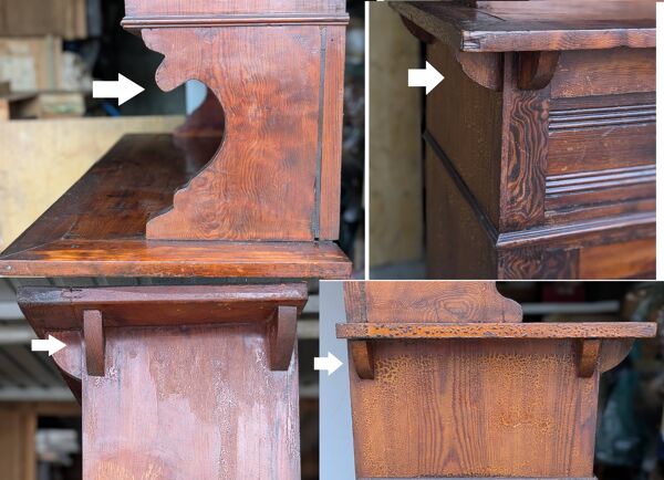 Buffet deux corps japonisant - Art and krafts - circa 1900 Art Nouveau