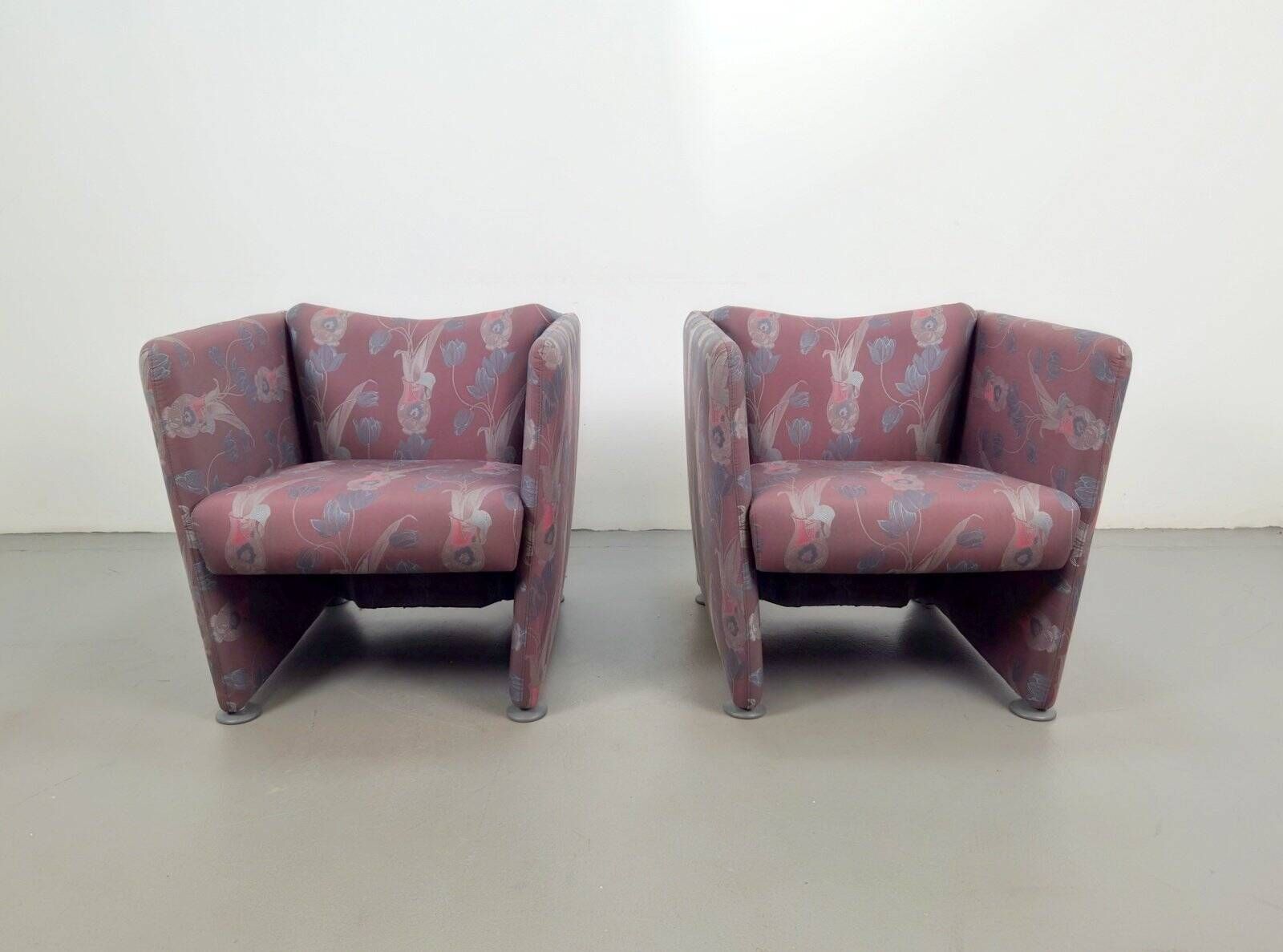 Vintage Postmodern Club Chairs, 1980, Set of 2