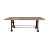 Table industrielle en bois et acier