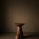 DINA side table stool in hand-carved solid recycled teak.