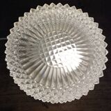 Vintage round molded glass ceiling light