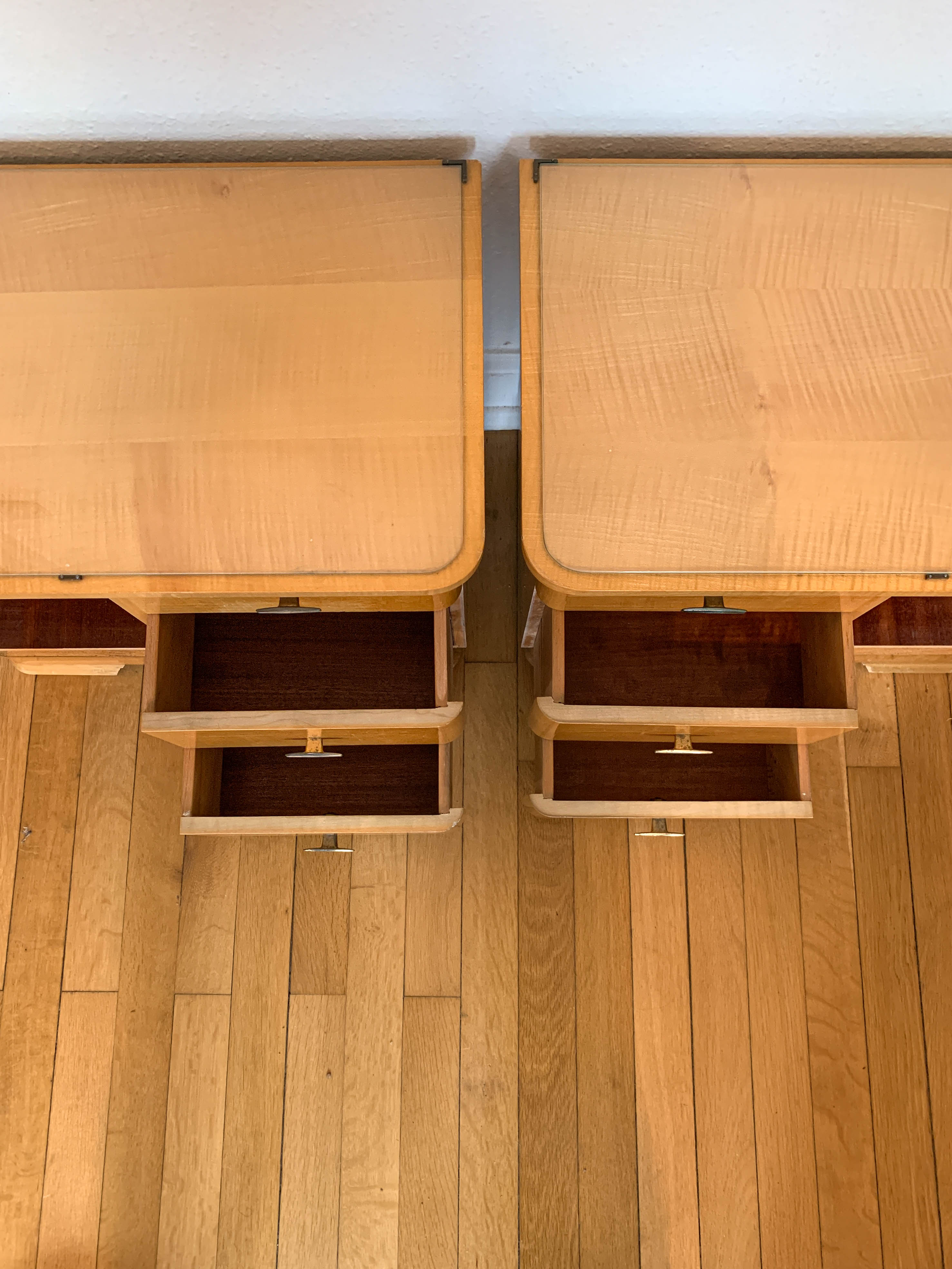Pair of vintage 50s bedside tables