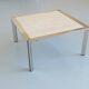 Table basse chrome et travertin, Artelano France année 80.