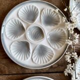 Set of 4 vintage oyster plates Moulin des Loups