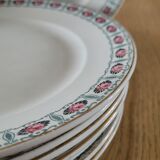 8 antique flat plates from Sté Céramique Maestricht