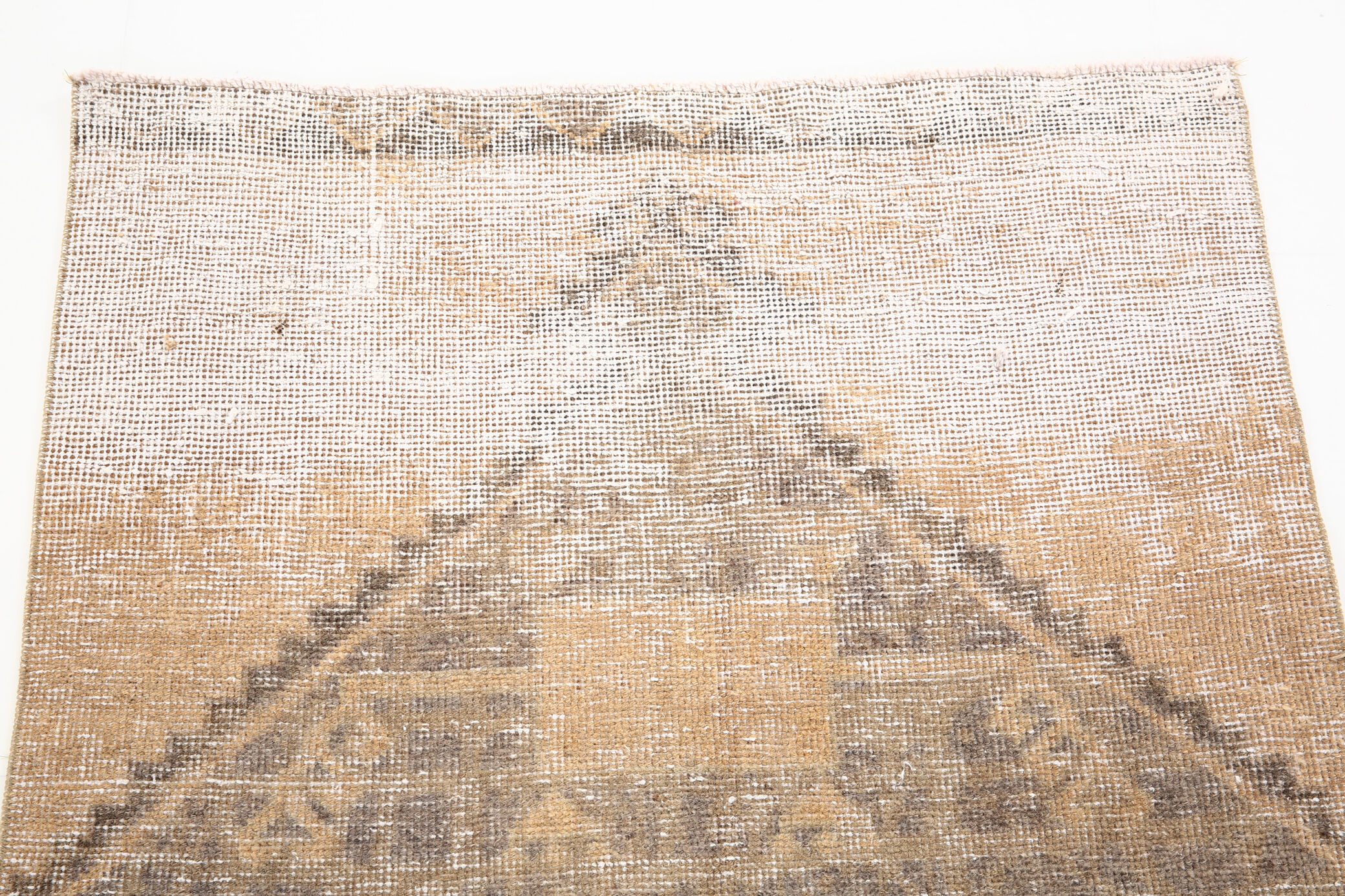 3x13 Vintage Turkish Runner Rug, 92x410Cm