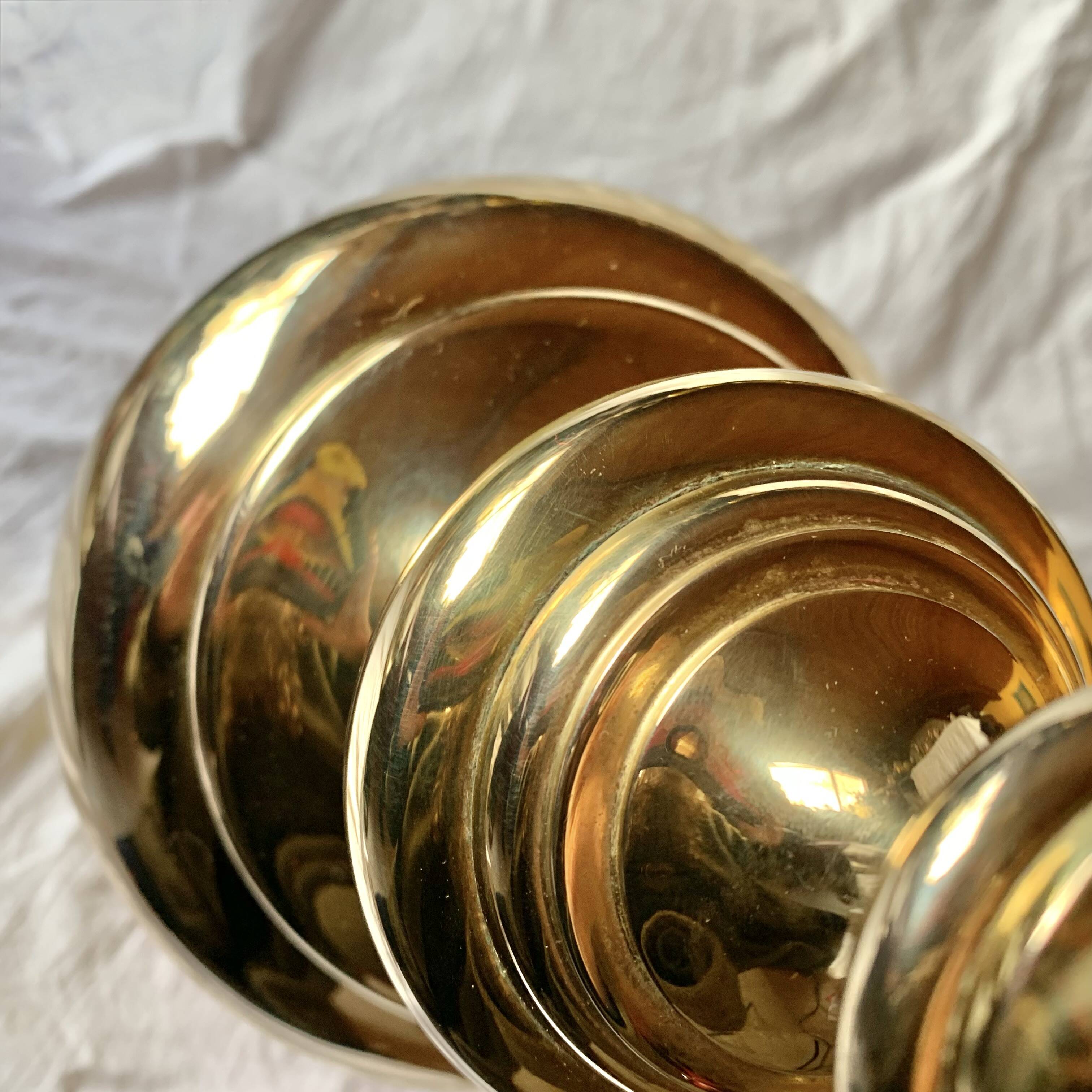 Large vintage brass lamp base - height: 75 cm