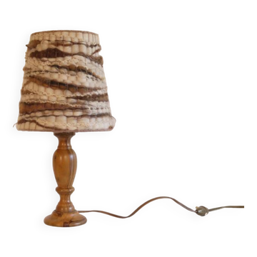 Lampe vintage en olivier 1960