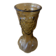 Ancient empoli vase moulded glass orange amber vine decor vintage #e558