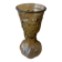 Ancient empoli vase moulded glass orange amber vine decor vintage #e558