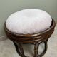 Pouf en rotin brun
