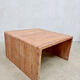 Vintage Italian travertine marble coffee table 'pink chique'