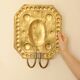 Single mid-century Swedish brass sconce for two candles