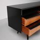 Buffet noir et marron des années 1950, style mid-century
