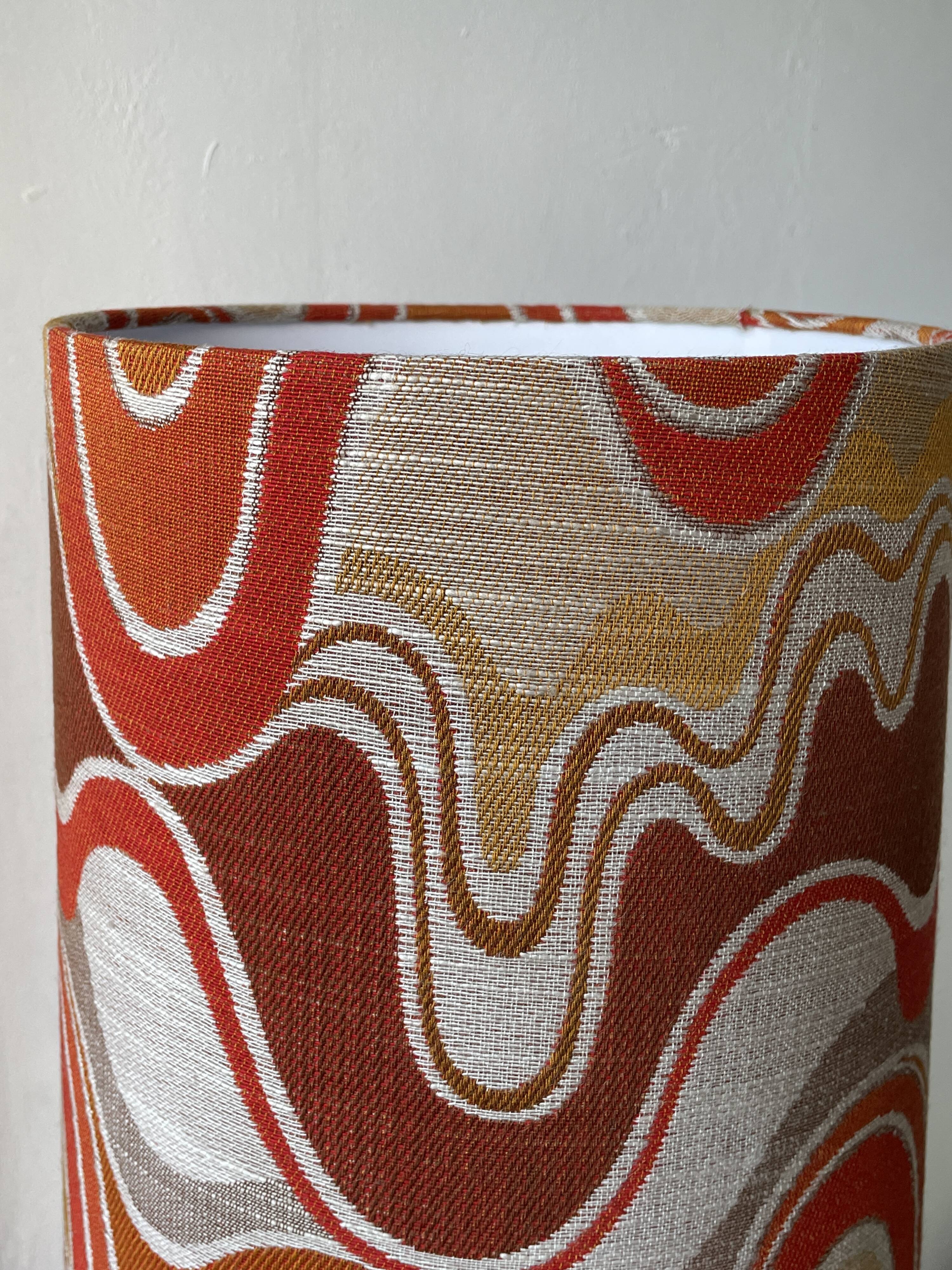 Résonance lampshade H87 D35 D25 - vintage fabric 1970's