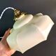 Vintage milky white opaline pendant light