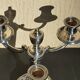 Pair of chandeliers model beads silver metal Christofle