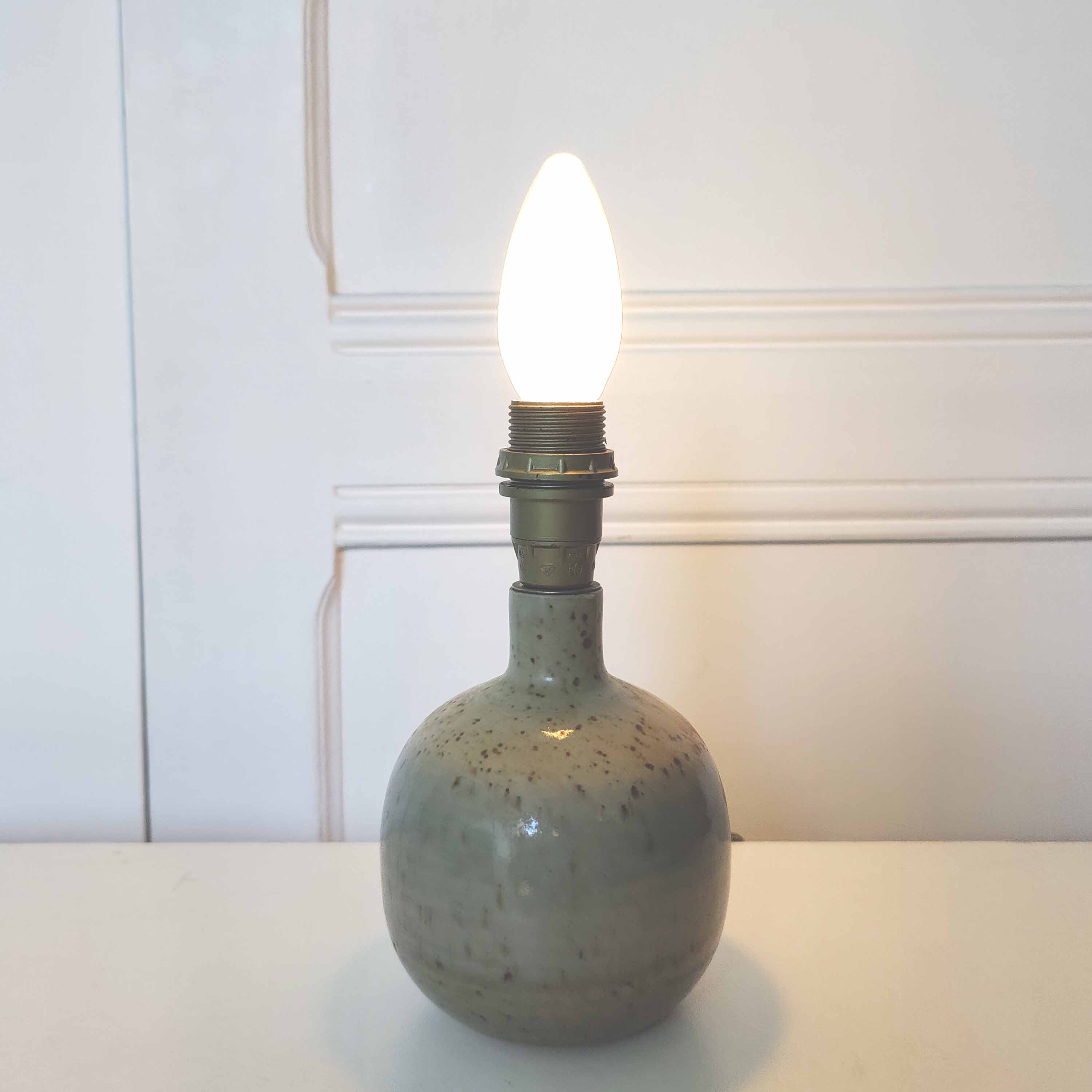 Lamp foot vintage ball ceramic stoneware