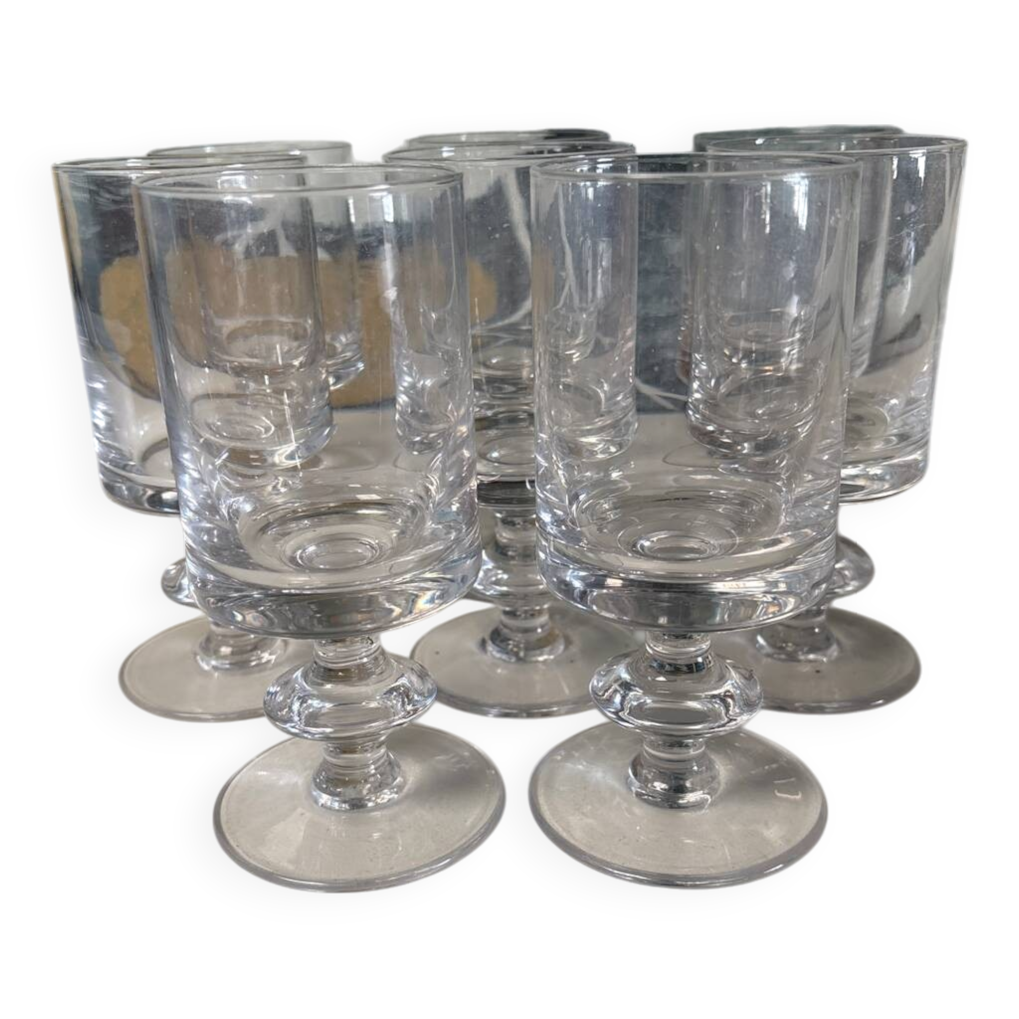 Set of 8 Saint Louis Baccarat Diabolo water glasses