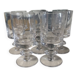Set of 8 Saint Louis Baccarat Diabolo water glasses